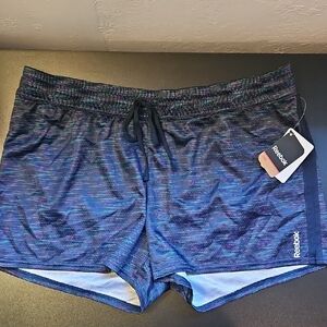 Reebok Women's Dot Dye/Teal Pattern Athletic Shorts